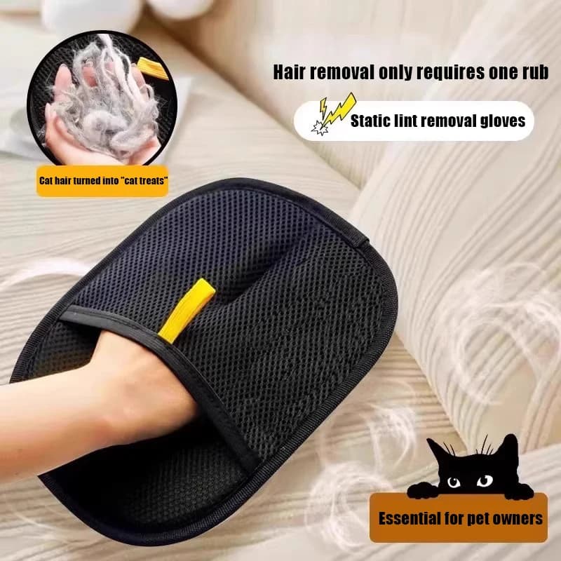 New#Pet Static Electricity Hair Removal Gloves Cat Hair Remover Household Hair Removal Brush Lint Roller Dog Hair Shaving Tool