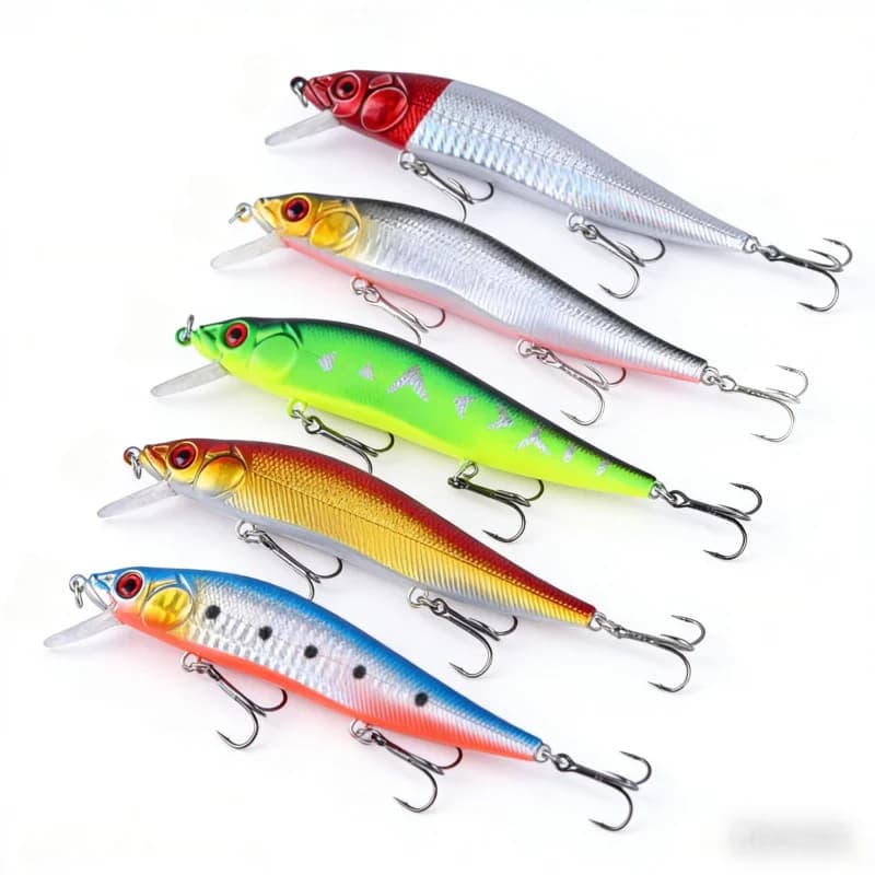Esca artificiale galleggiante a lunga gittata, pesante, 5 pezzi, 14 cm, 20 g, esca bionica in plastica a forma di minnow