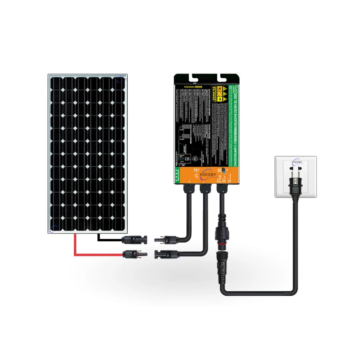Micro Inverter ad alta efficienza per sistema di collegamento alla rete fotovoltaica solare MPPT 300W 350W 600W 700W DC26V-46V ingresso solare uscita AC110V-240V