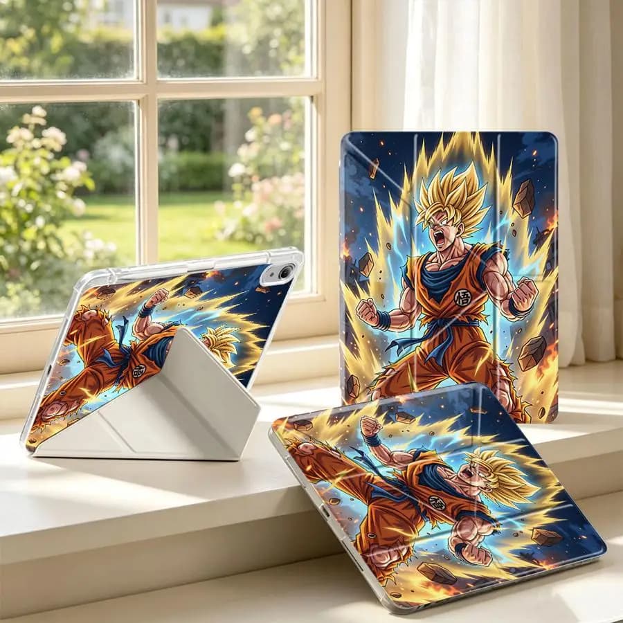 With Pen Slot Cover Tablet Case For Samsung Galaxy Tab S9 Plus S10 Lite S8 S7 FE A11 A8 A9 Plus Dragon Ball Z