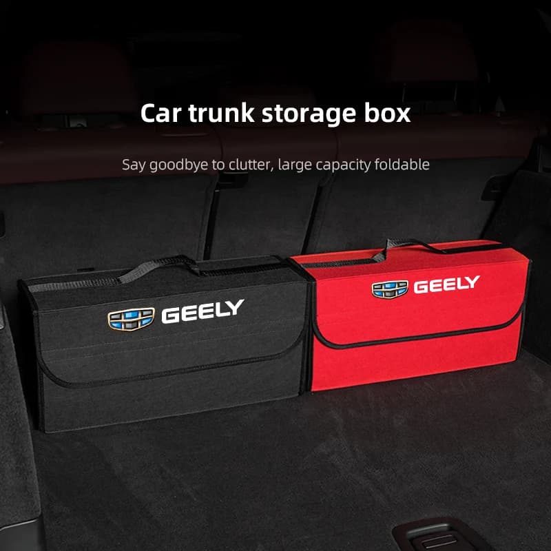 Bagagliaio di un'auto Borsa di Immagazzinaggio Organizzatore Articoli Vari Stivaggio Riordino Scatola Per Geely Boyue Haoyue Vision-X3 Nuovo emgrand Vision Binyue Binray