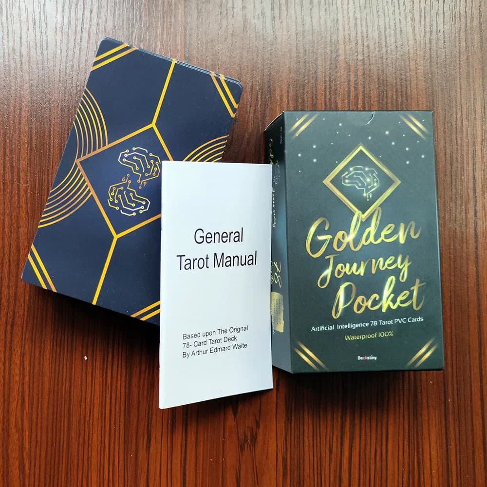 12×7CM Mazzi di tarocchi per divinazione del viaggio d'oro Unico Il robusto stock di carte Carta dei tarocchi Profeta Profezia Oracolo Divinazione