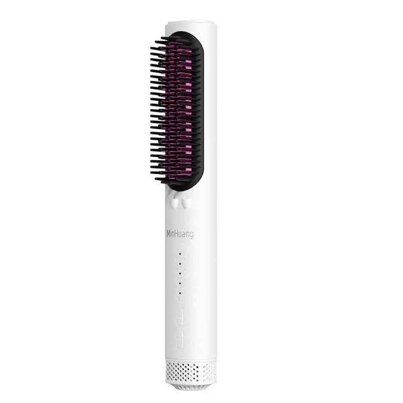 Pettine Lisciante ad Aria Fredda con Ioni Negativi per la Cura dei Capelli, Pettine Resistente al Calore con Denti per Volume Elevato