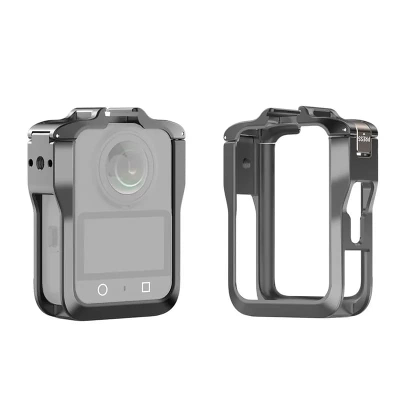 Telaio protettivo JABS per DJI Osmo 360, gabbia in metallo, guscio di montaggio per action camera in alluminio con attacco cold shoe e filettatura da 1/4 di pollice