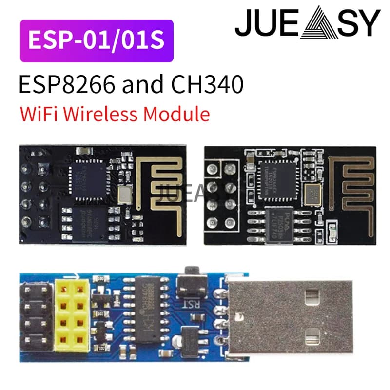 1PCS CH340C USB ESP8266 ESP-01 ESP01S Prog WIFI Downloader Module Development Card for Arduino Adapter