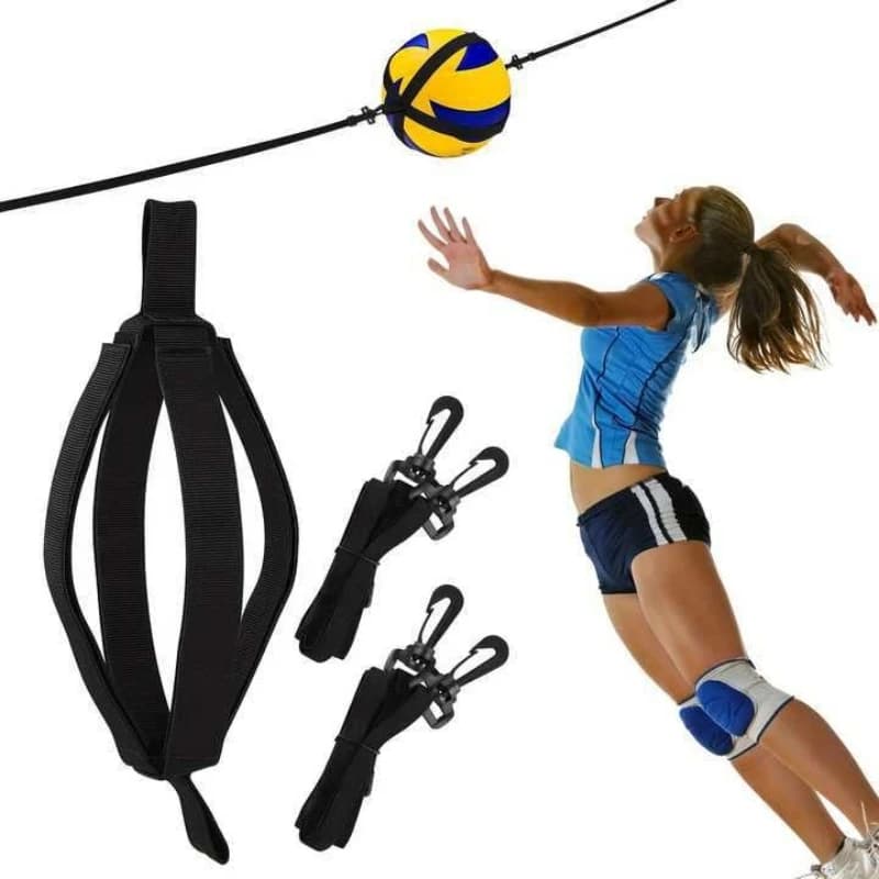 Allenamento ausiliario per pallavolo con pratica di punte rimbalzanti con cintura da basket sospesa Pratica di corda per allenamento con palla rotante
