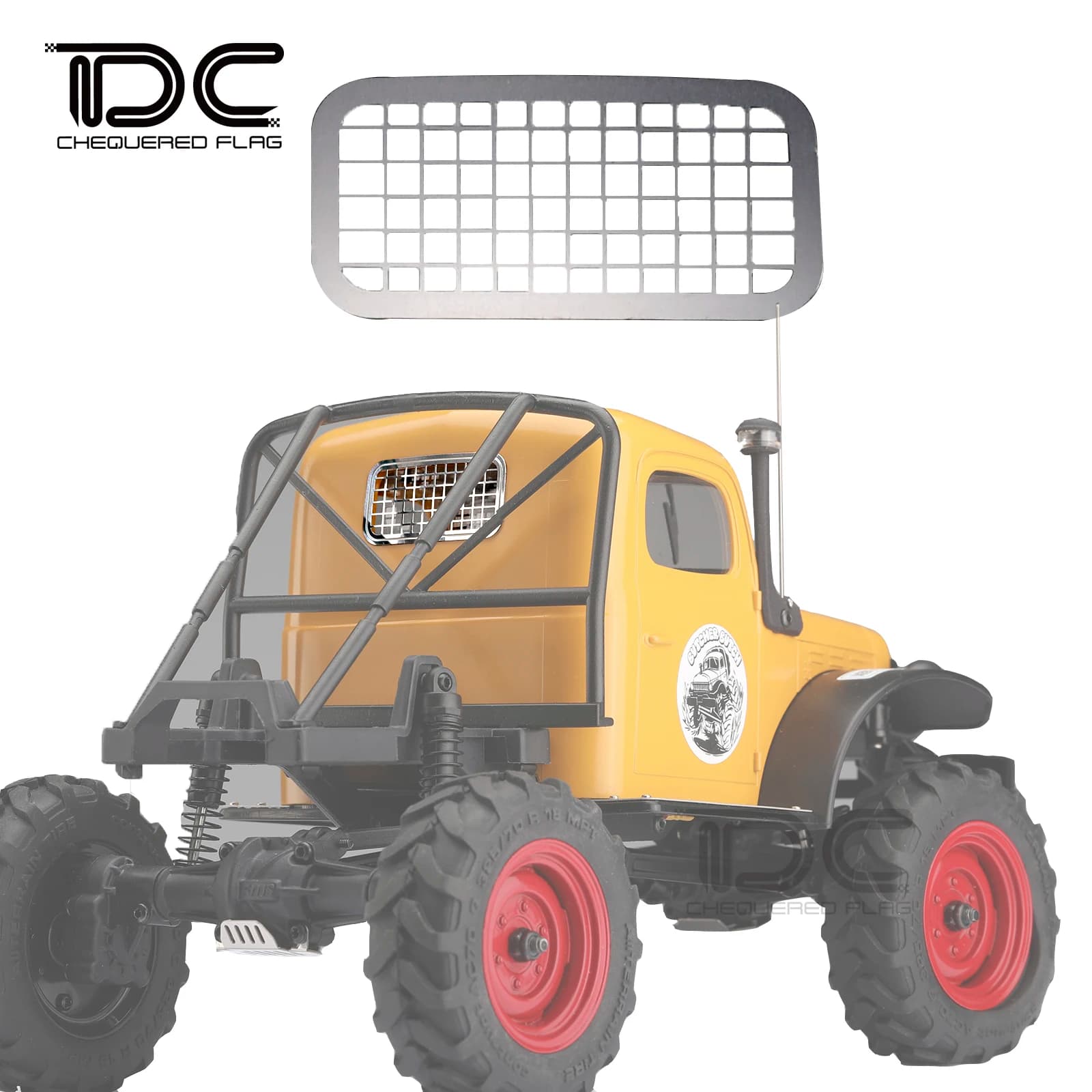 Griglia protettiva in rete per lunotto posteriore in metallo per FMS FCX24 1/24 scala RC Crawler Truck Power Wagon accessori di aggiornamento parti