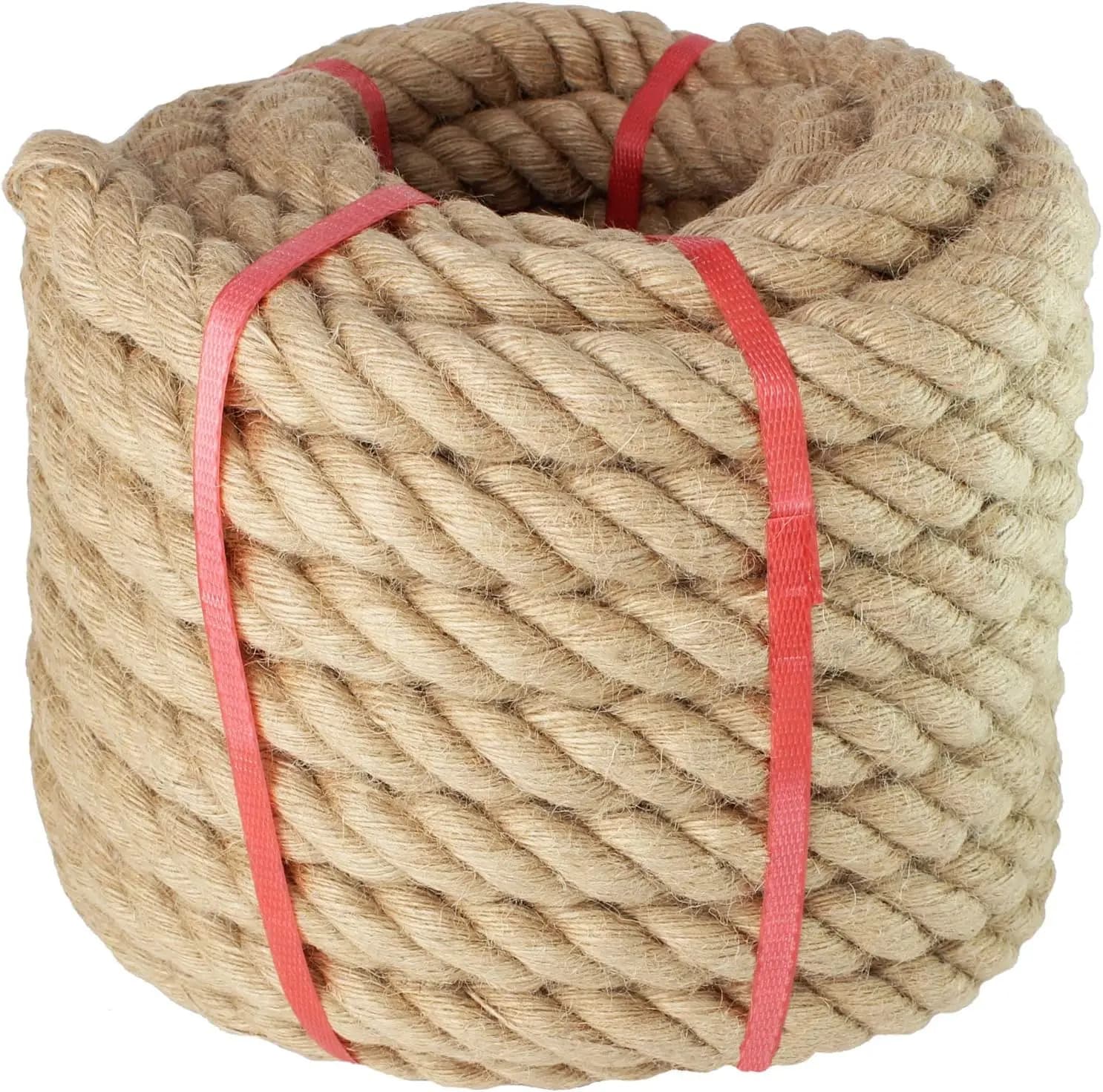 Corda di Manila intrecciata da 1,5 pollici x 50 piedi per paesaggistica, artigianato, applicazioni marine e fissaggio.