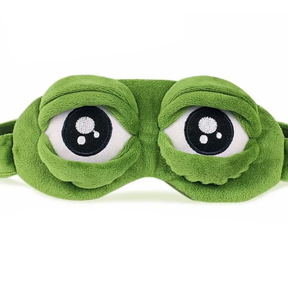 3D Sleeping Mask in Rana Shape, Natural Eye Mask, Creative and Soft, Portable for Travel and Office