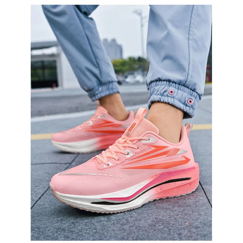 Scarpe da Corsa Unisex Plaid 2.0 con Ammortizzazione, Leggere, Traspiranti, Antiscivolo, per Maratona e Allenamento all'Aperto