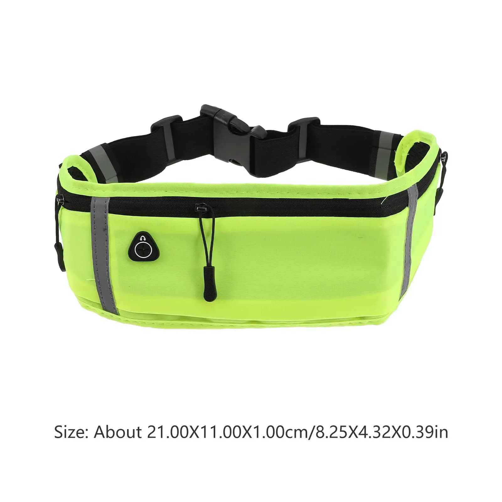 1Pcs Running Waist Pack Waterproof Reflective Sports Waist Bag Adjustable Belt Earphone Jack Design for Mobile Phone Safety