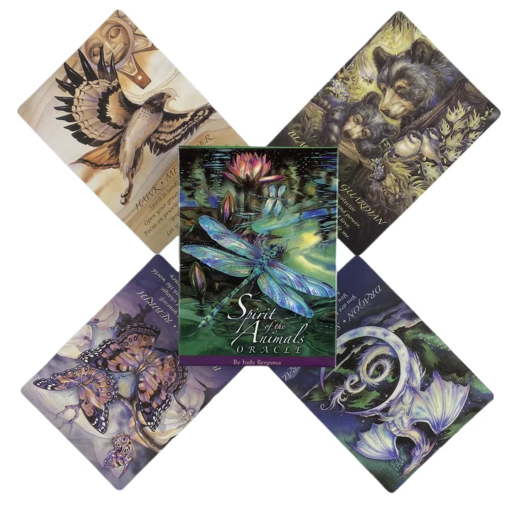 Spirit Of The Animals Carte Oracle A 52 Tarocchi Visioni inglesi Divinazione Edition Mazzo Borad Giochi di gioco