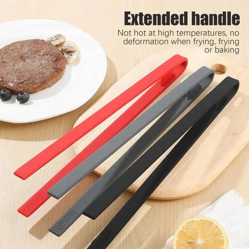 Silicone sitting pliers Kitchen pliers for barbecue Strong grip Heat resistant Kitchen pliers for barbecue for non-stick kitchen pans Toaster