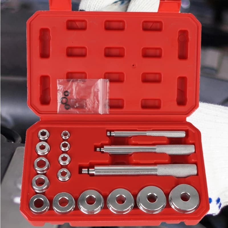 17 pz/set kit cuscinetto ruota in alluminio kit di riparazione cuscinetto strumento di smontaggio guarnizione driver installatore rimozione strumenti automobilistici