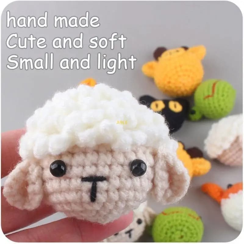Animale fatto a mano all'uncinetto per perline per maglieria per testa Catena per ciuccio per bambini fai-da-te Accessori per