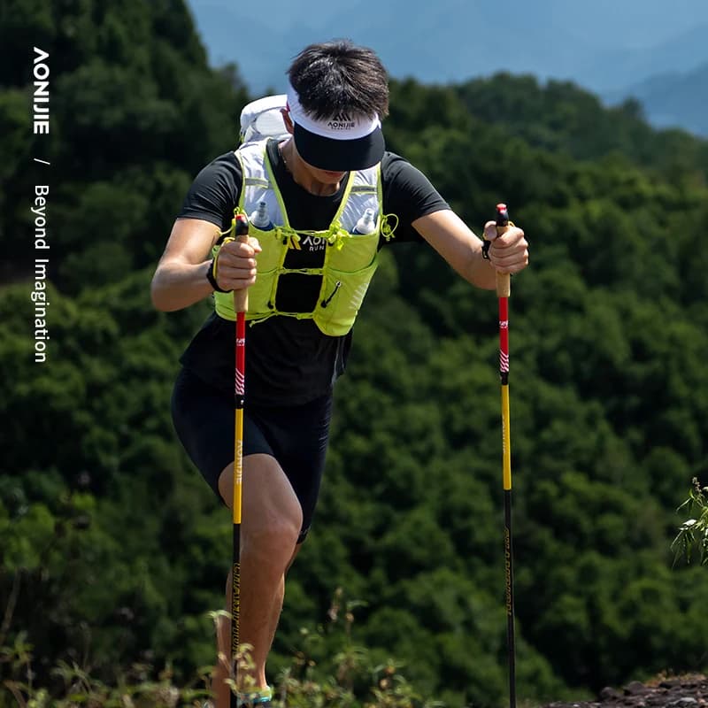 AONIJIE E4212 Outdoor Sports Ultra lightweight Foldable Offroad Alpenstock Race Trekking Stick Mountaineering Stick entirely in carbon