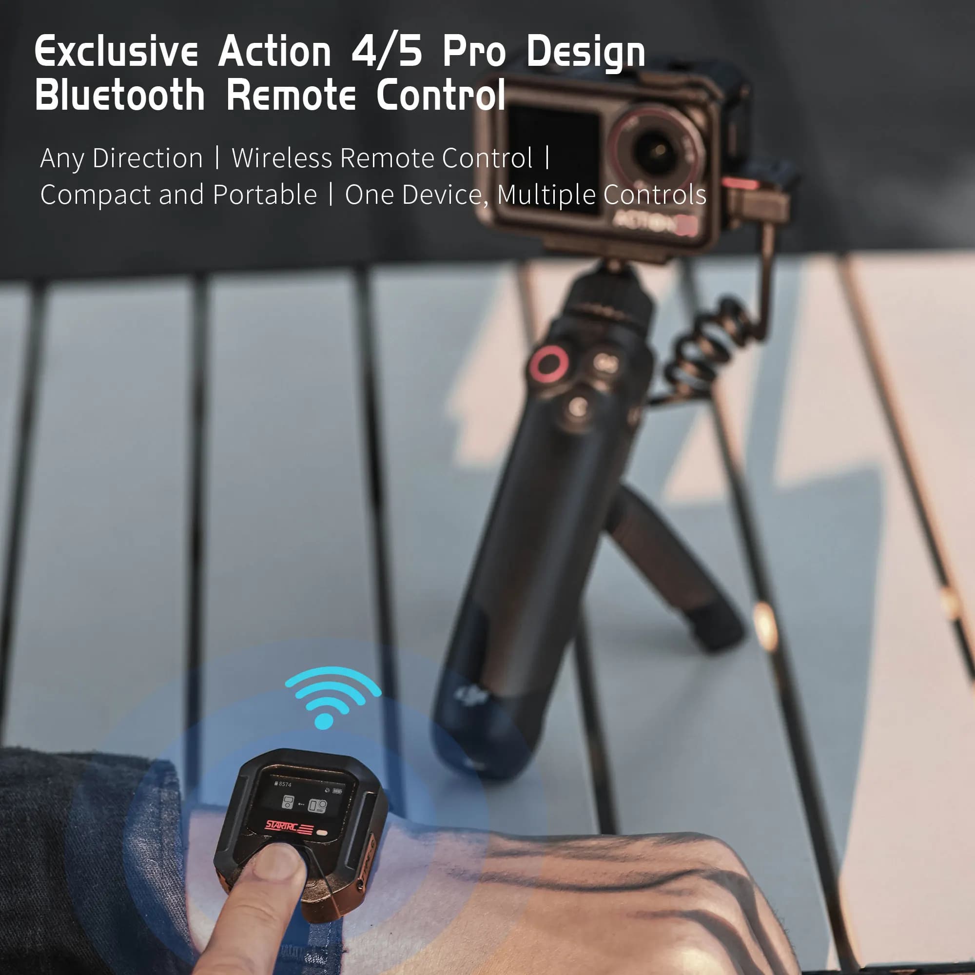 Bluetooth GPS remote control For Action5 Pro/4 Wireless camera controller Smart 5.0 Action 5 Pro Accessories