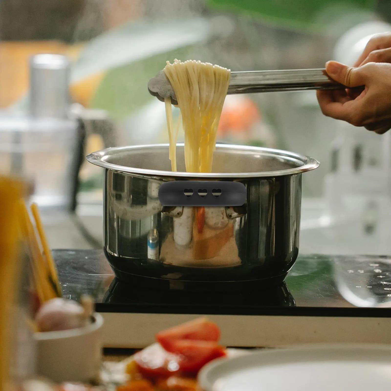 10 Pezzi Copri Manici per Pentole Resistenti al Calore, Antiscivolo, in Plastica, Protezioni per Manici di Padelle Calde in Ghisa