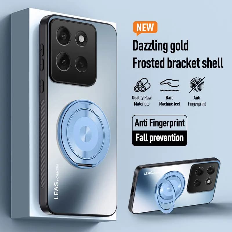 For Moto Edge 70 50 60 Fusion Pro Neo G85 G84 G35 G55 G75 G15 G56 G86 G67 Power: Back Protective Case with Magnetic Ring and Support