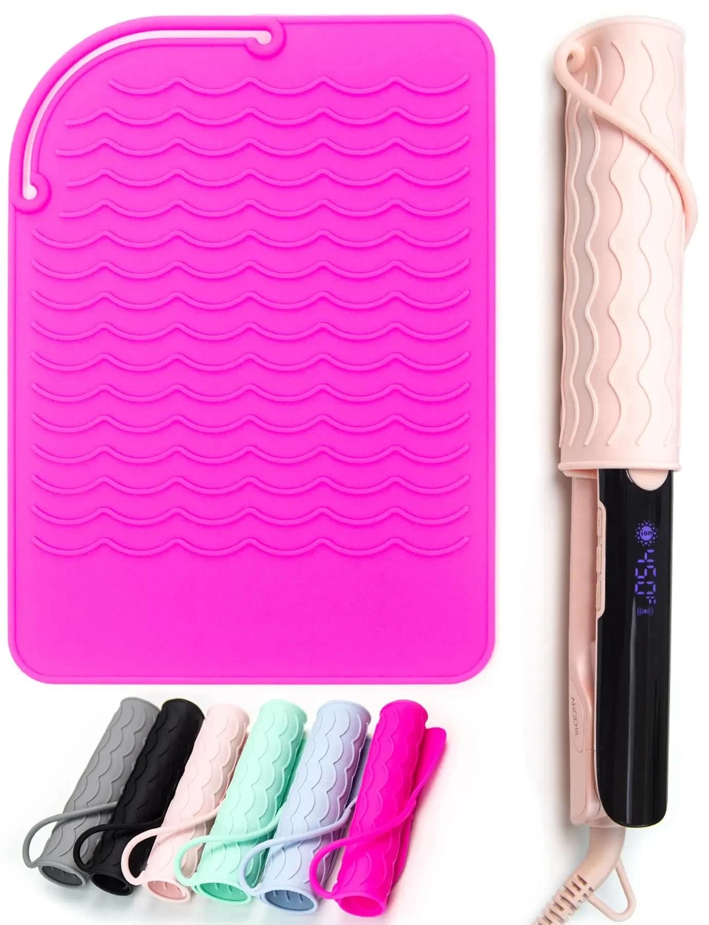 Heat-resistant plate, iron curler sleeve, flat iron, silicone mat, iron curler plate, hair tool case