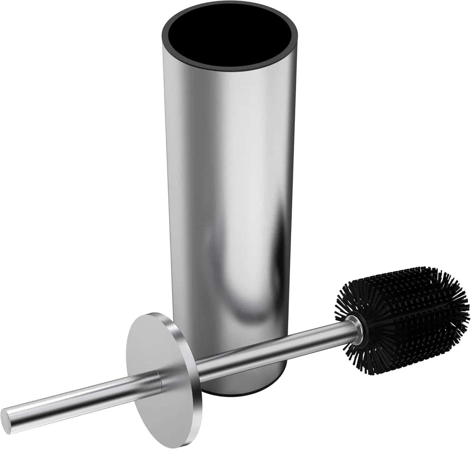Set Spazzola per WC con Supporto, Spazzola per WC in Acciaio Inox con Coperchio, Spazzola Antiruggine per Pulizia del WC