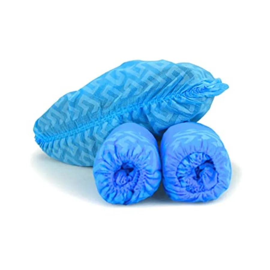Copriscarpe Monouso G e F Products, Antiscivolo, Resistenti, Impermeabili, con Fascia Elastica, Suola in Silicone Antiscivolo