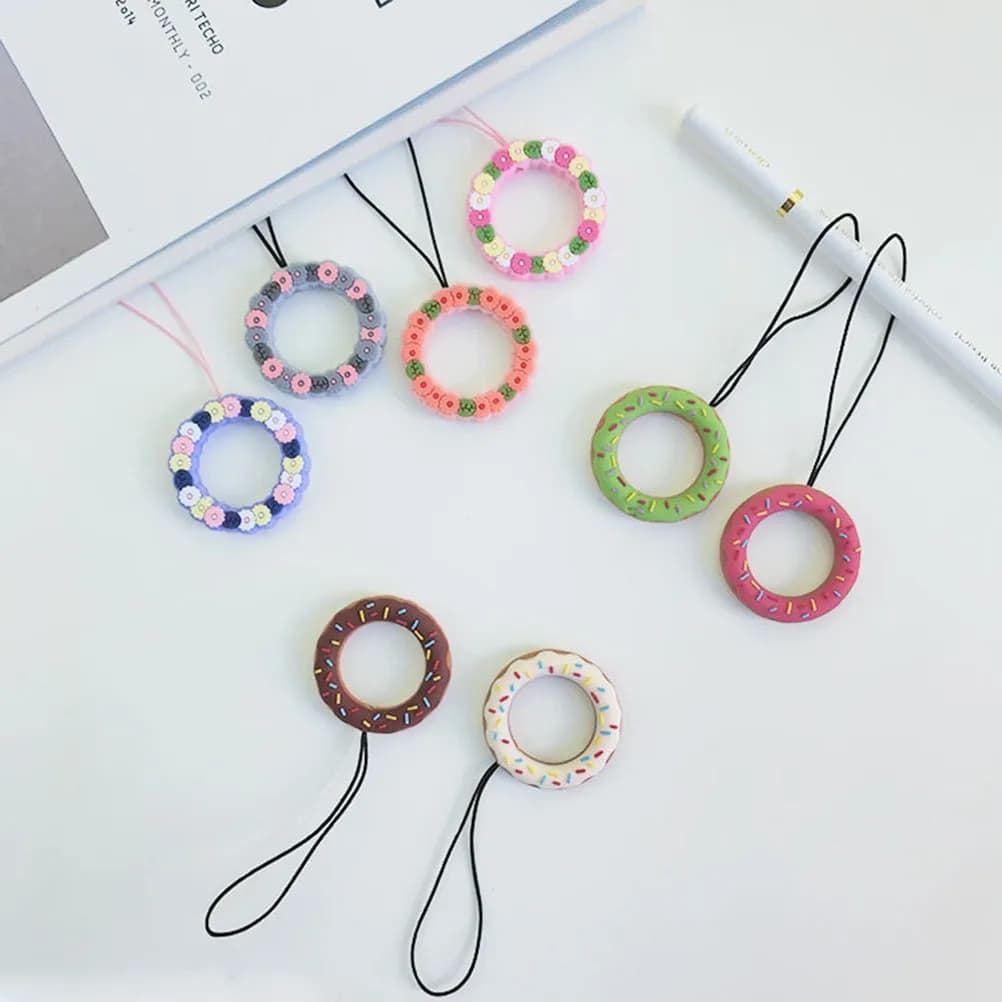 2Pcs Silicone Phone Lanyard Anti-Lost Wrist Strap Comfortable Grip for Mobile Phone Camera Keychain USB Flash Drive