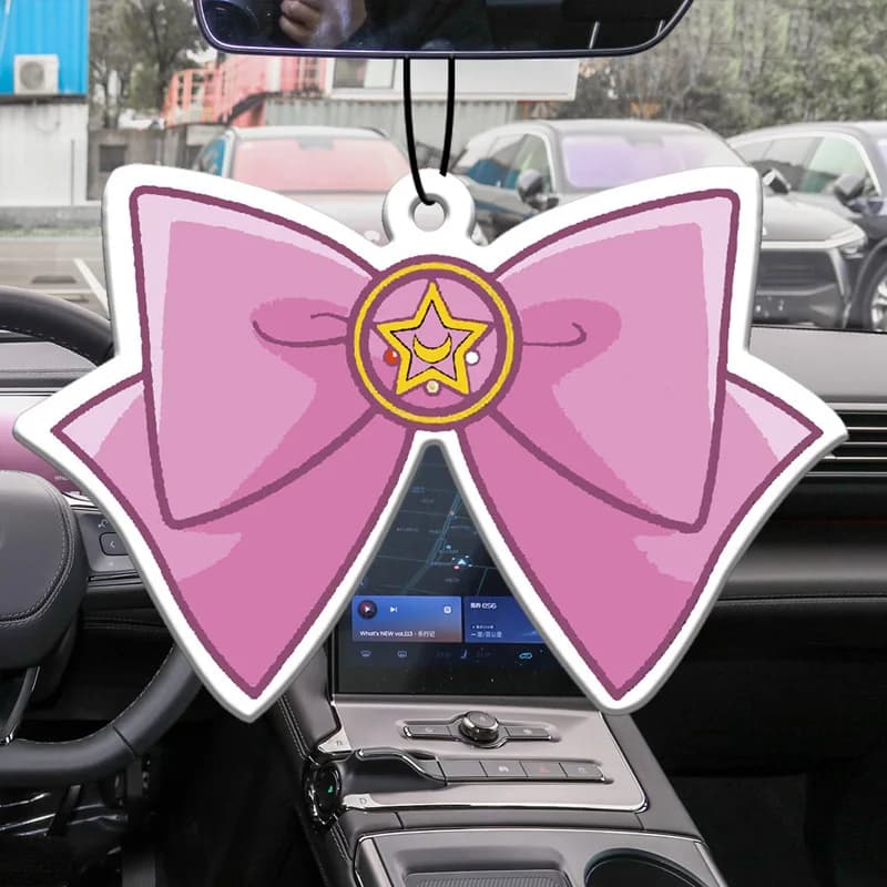 Auto Aromatherapy Perfume Deodorant for environments Animation of Japanese cartoons Mirror retrovisor Pendant perfumed Toilet Air socket Lunar bow