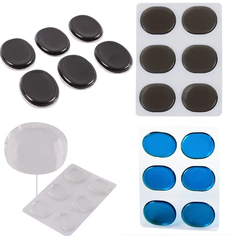 6PCS Kit autoadesivo in silicone Adesivo per rullante per batteria Silenzio Tambor Ammortizzatore Pad Overtone Adesivo Pratica portatile