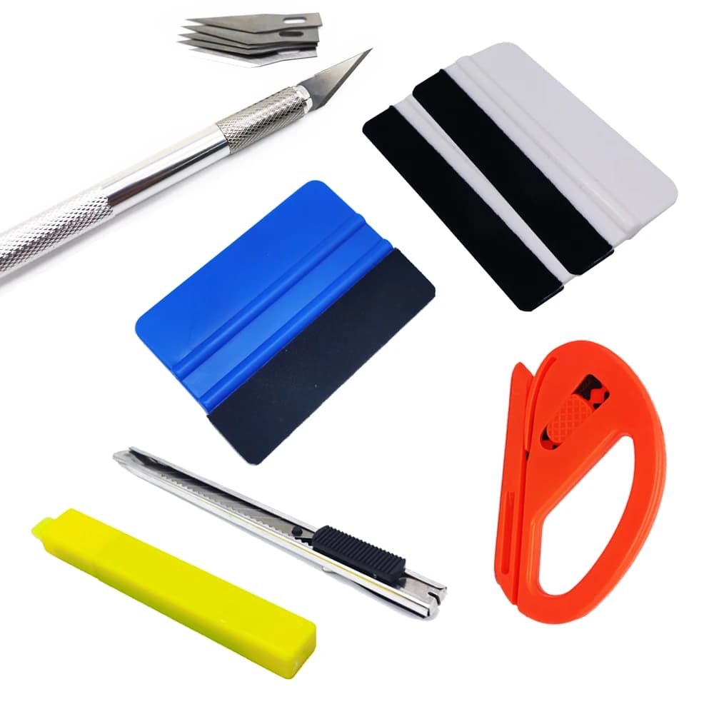 8pcs strumenti per auto Wrap Film Sticker Wrapping Tool veicolo Vinyl Wrap Window Tint Film Tool Cutter Aid Tool Window Tinting