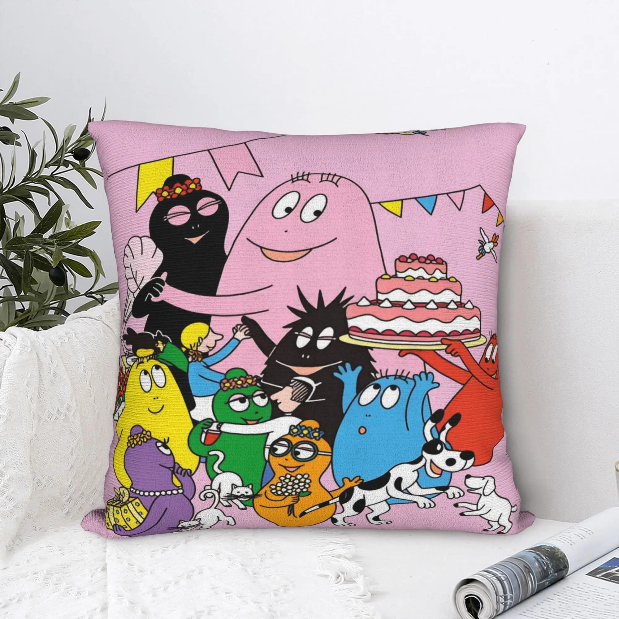 Barbapapas Pillow Case Retro Trendy Pillow Cover Comfy Pillowcases For Living Room Sofa