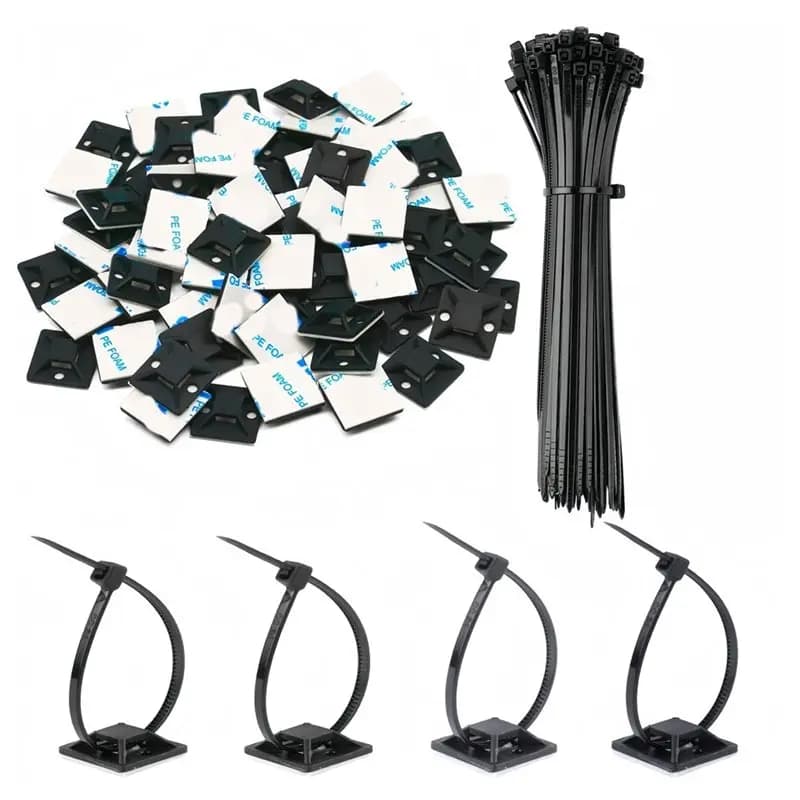Supporti per cavi B84B autoadesivi, fermacavi adesivi, clip multiuso con fascette, supporti per fili