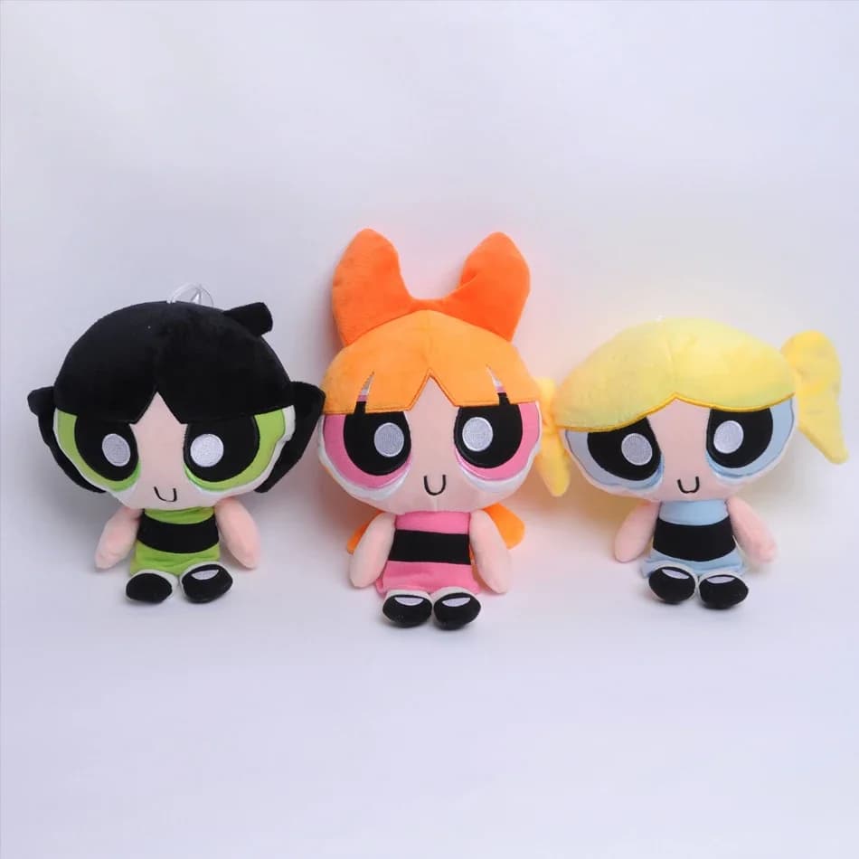 20cm Cartoon anime Powerpuff Girls plush Cute Blossom Buttercup Bubbles plush stuffed dolls gifts for Childr