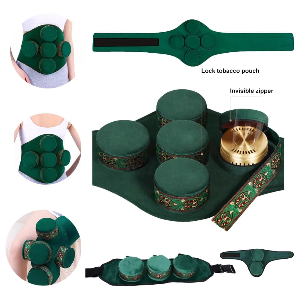 Scatola Portatile per Moxibustione a Fumo Leggero, Borsa per Moxibustione, Bruciatore a Rullo per Erbe di Artemisia, Massaggio Riscaldante per Punti di Agopuntura, Regalo per Uomini e Donne
