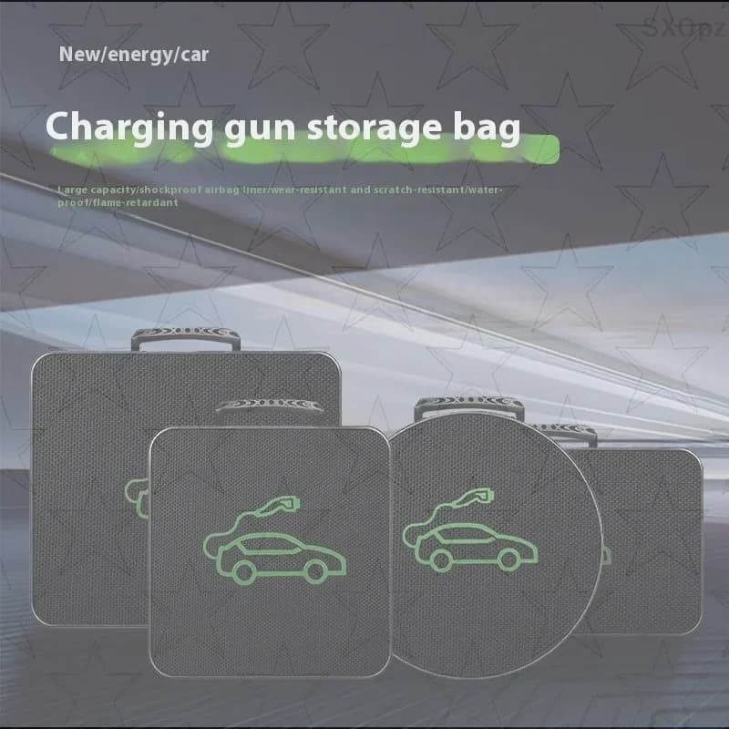 Electric Car Charger Plugs Tote Bag for Car Charging Cables EV Portable Waterproof Equipment Container