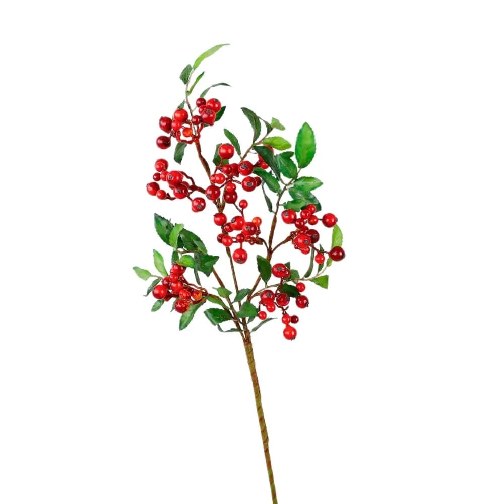 Artificial Green Leaves with Blueberry Berries, Fine Fruits Good luck, Artificial Berries Coppers in Luxury Foam, Elegant Fin Plants in Plastic