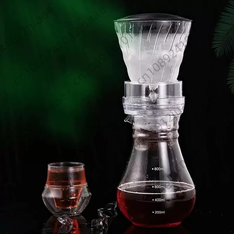Water Drip Coffee Machine New Reusable Filter Tools Glass Espresso Coffee Dripper Pot Ice Cold Brew Coffee Maker BDH-04