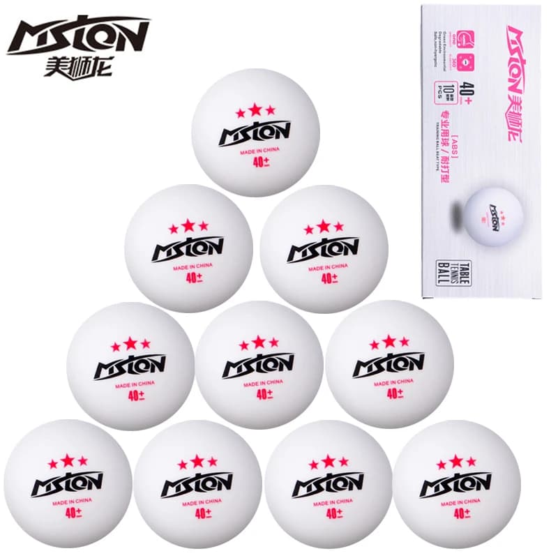 Palline da Ping Pong 3 Stelle con Cucitura, 40+mm, Nuovo Materiale ABS, Durevoli e ad Alto Rimbalzo, per Allenamento e Partite, 10/20 Pezzi