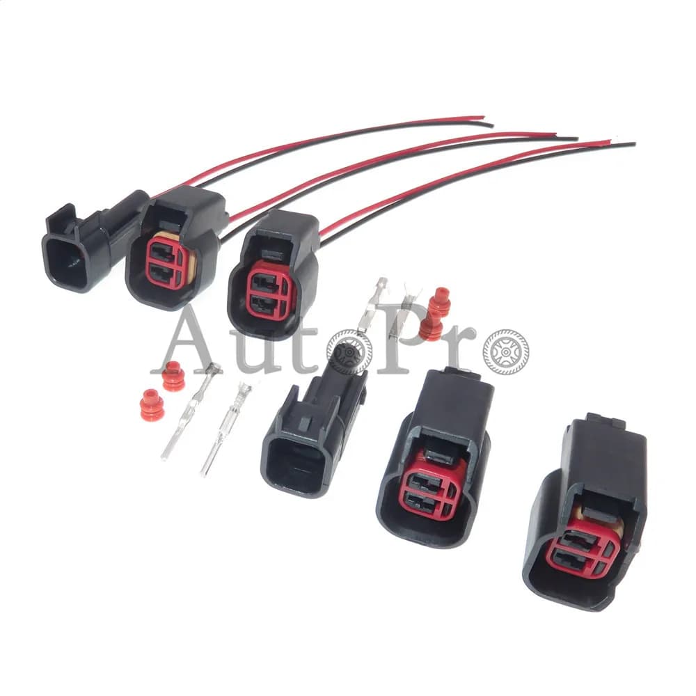Set di 2 Connettori AC a 2 Fori per Auto, Presa Maschio e Femmina 7283-5967-30, Presa Impermeabile per Chevrolet