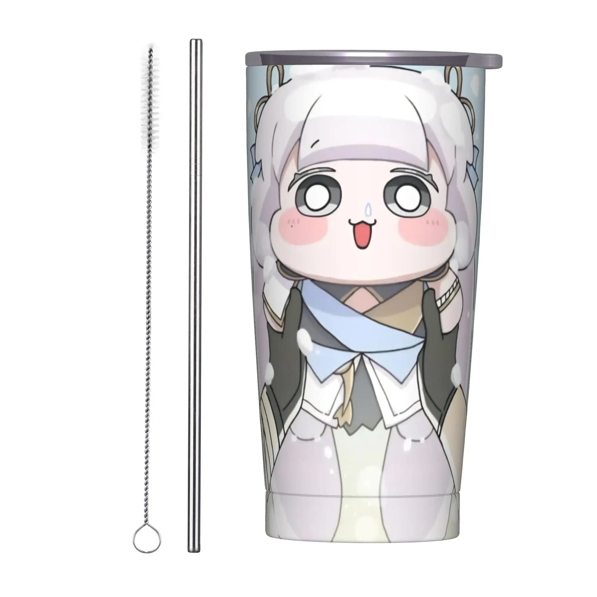 Trickcal C-Chibi Go Games Tumbler Tazza termica isolata sotto vuoto Tazze per auto in acciaio inossidabile Bottiglia d'acqua da 20 once