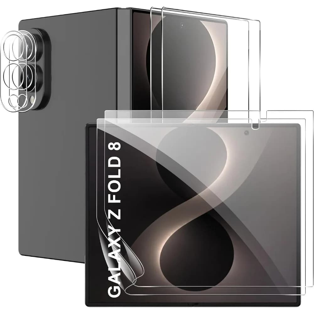 For Samsung Galaxy Z Fold Flip 8 HD Lens Film Anti-scratch Protect 9H Hardness Tempered Glass Inner+Back+Outer Screen Protectors