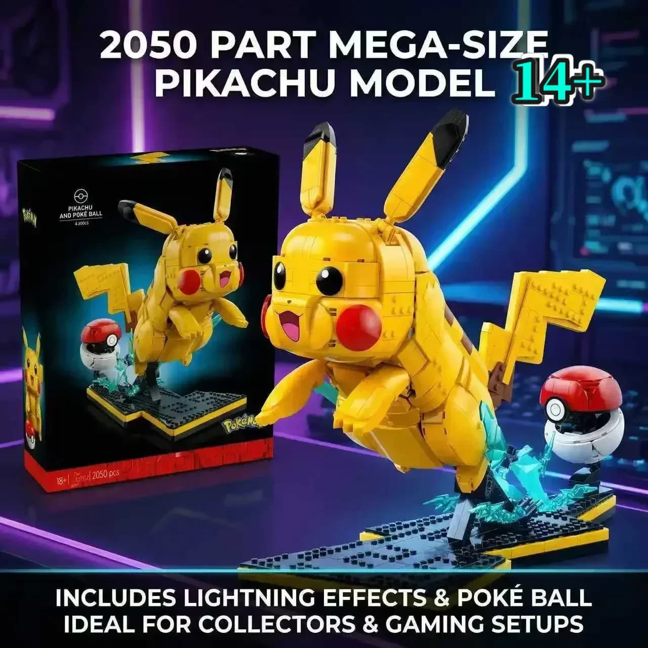 Bandai Innovative 72152 2050pcs Collectible Model Building Blocks Pocket Elf Magic Ball Home Gifts compatible with LEGO bricks
