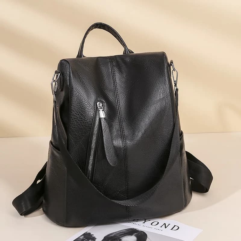 Europe and the United States new fashion ladies backpack anti-theft fashion PU soft leather outdoor travel backpack.
