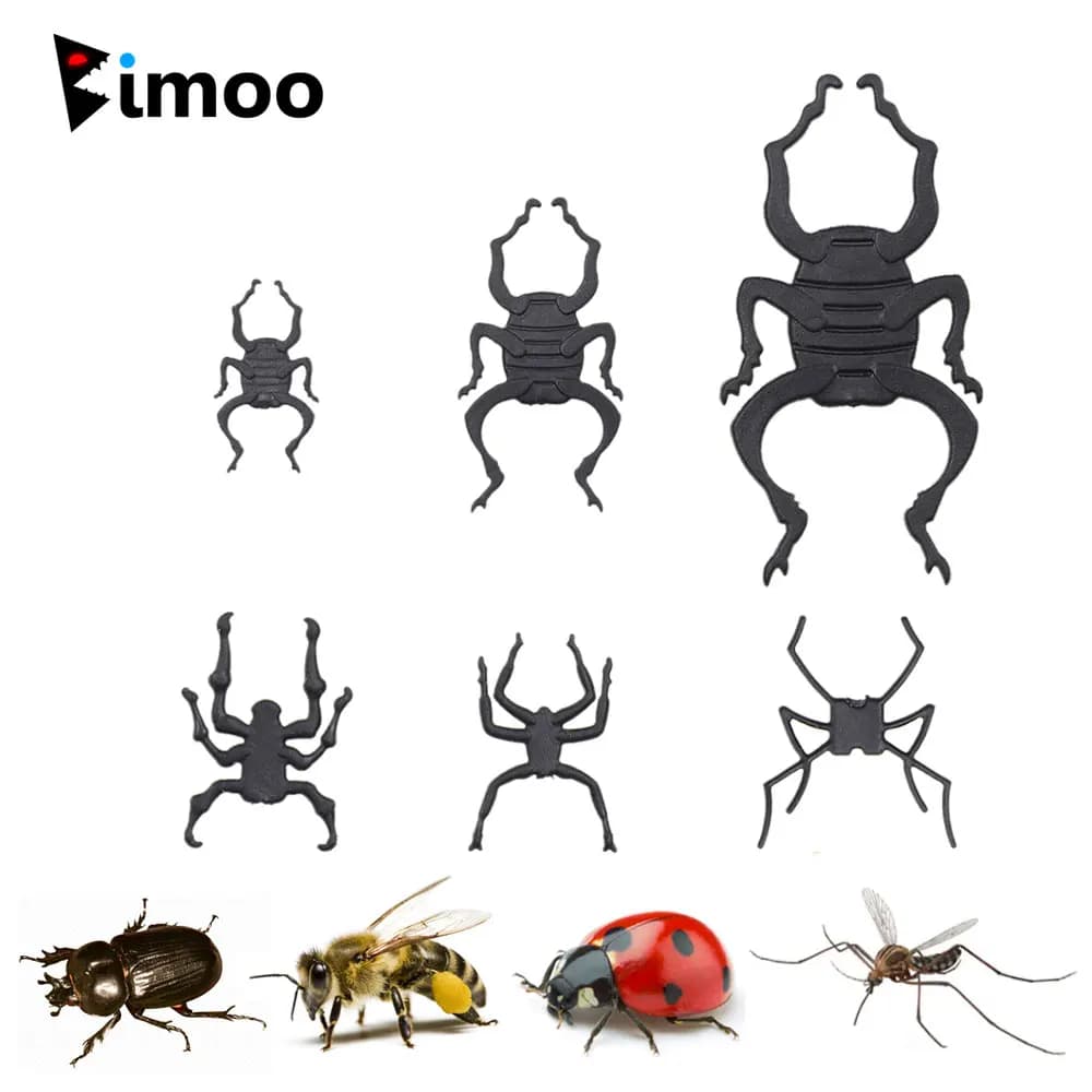 Bimoo 20 pz Realistico Insetto Gambe di Gomma Fly Legatura Materiale Coccinella Ape Scarabeo Zanzare Mosca Secca Ninfi Trota Esche Da Pesca