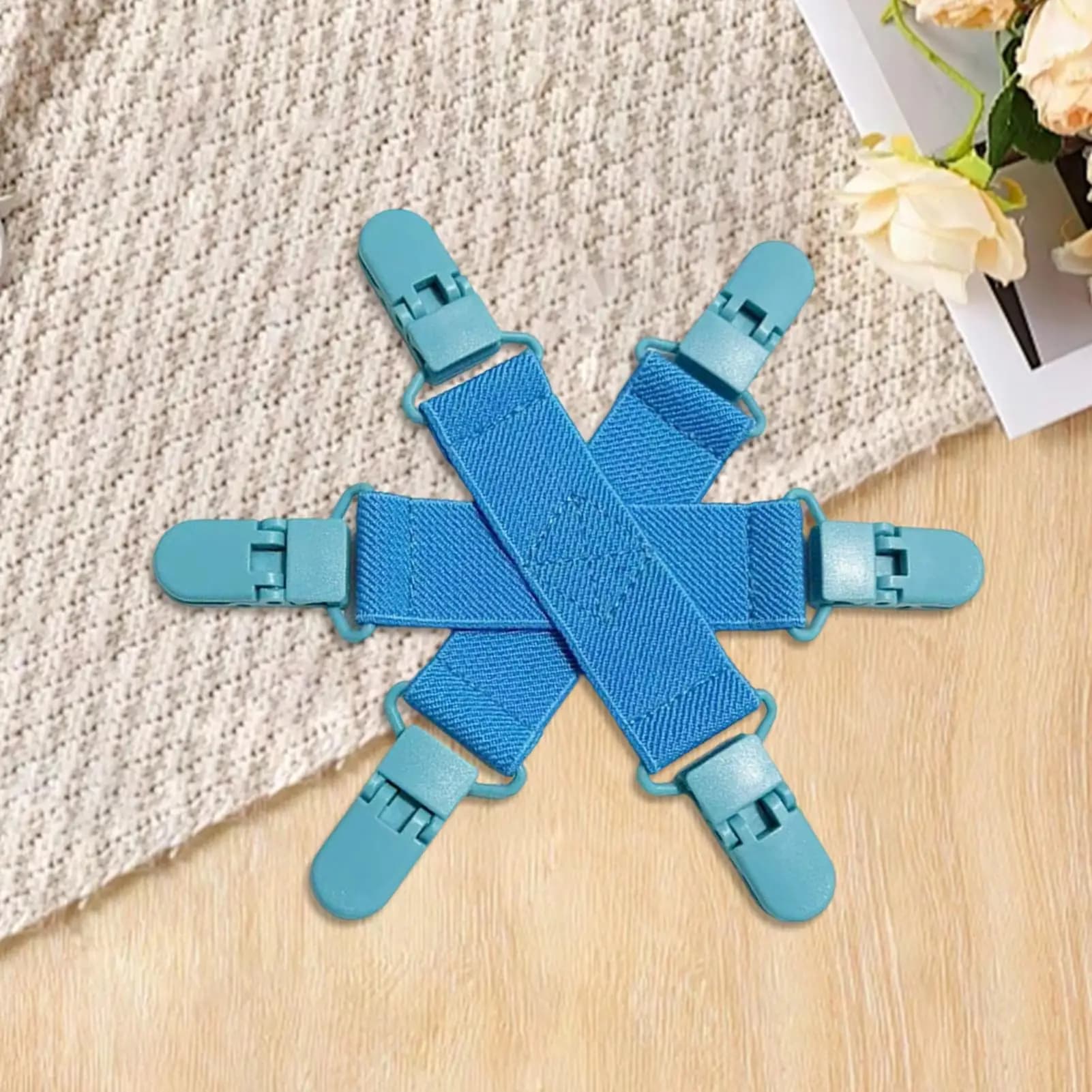Bed linen clips, 6 anti-coating clips, bed linen clips for home, bedroom, living room, apartment, dorm, hotel