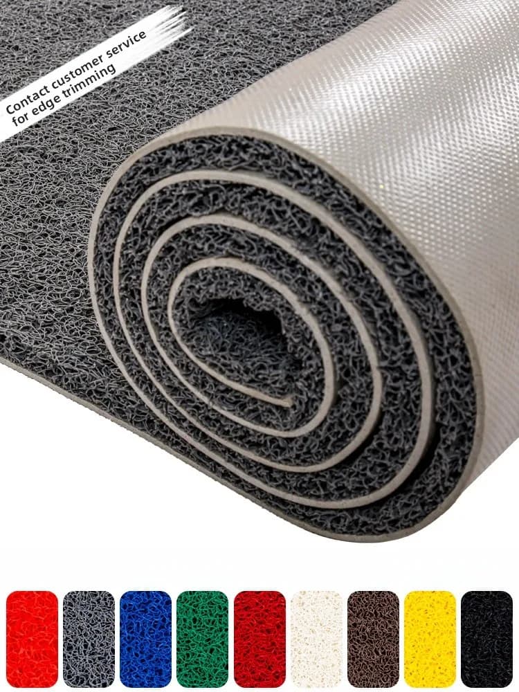 Tappeto d'ingresso circolare in seta Capite, personalizzabile, impermeabile, antiscivolo in PVC per uso commerciale e residenziale