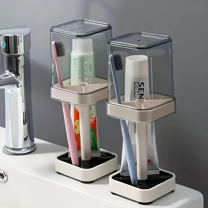 1 toothbrush and toothbrush holder, simple cup for mouthwashing, cup for washing