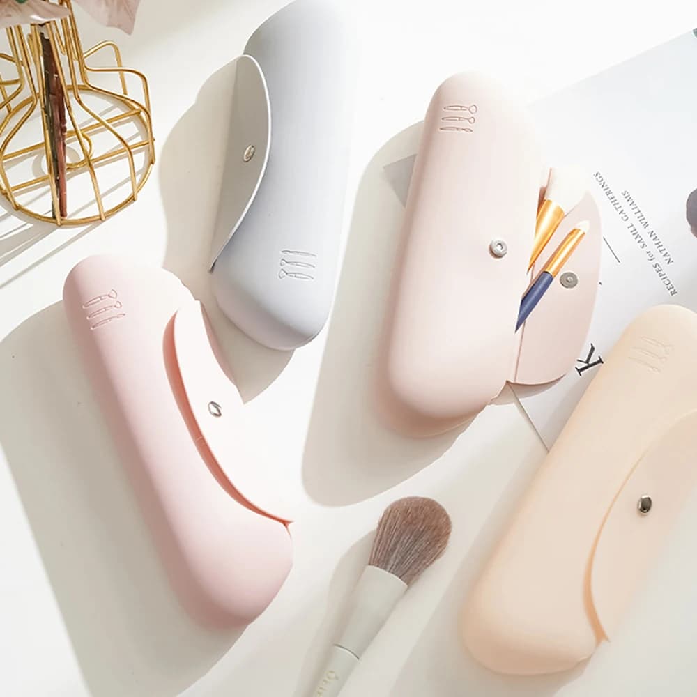 Borsa per cosmetici borsa per pennelli per trucco borsa portatile per lavaggio da viaggio Organizer per articoli da toeletta in Silicone impermeabile resistente allo sporco 2024 nuovo