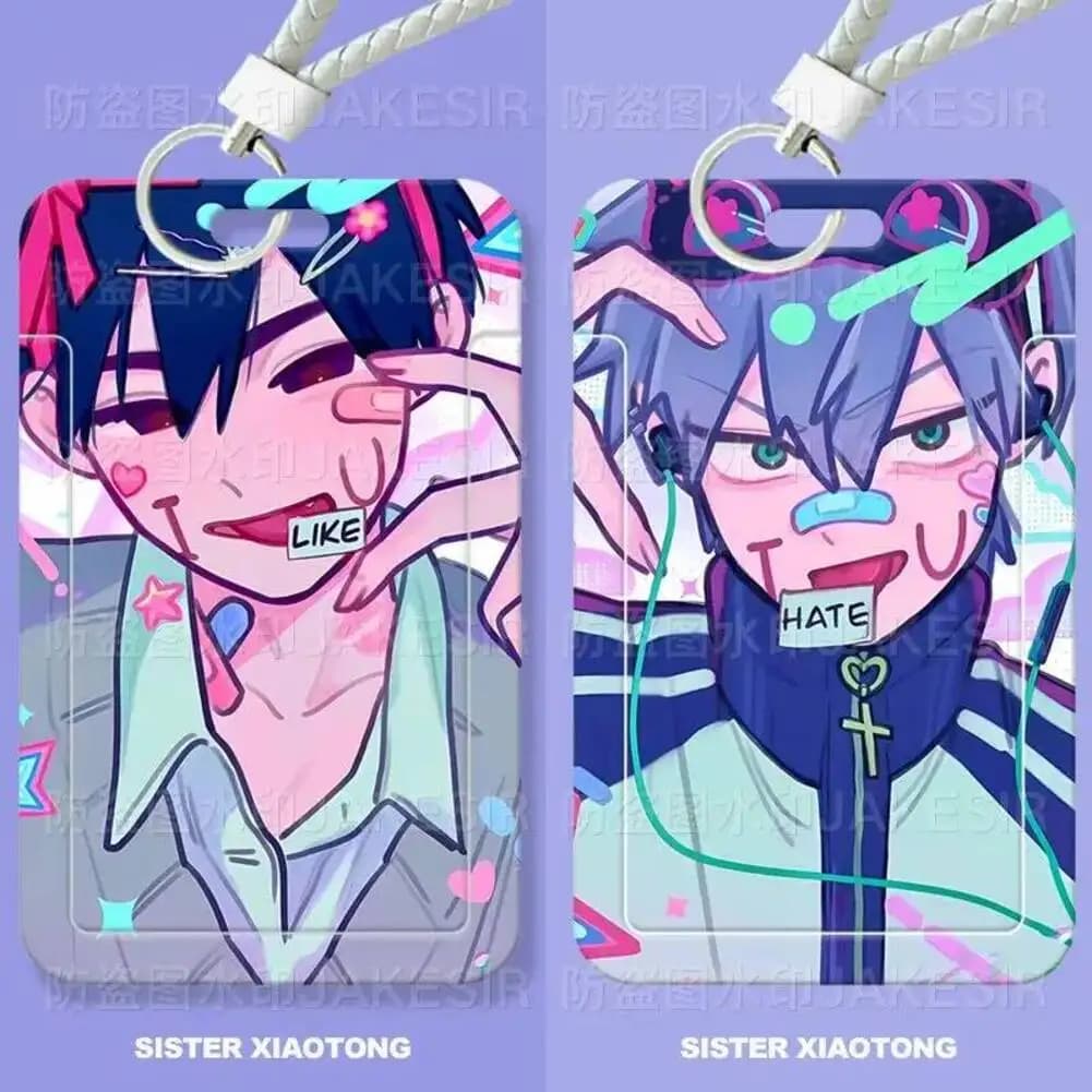 Anime Hot ALIEN STAGE Ivan Till Card Badge Holder with Keychain Key Chain Hang Rope Key Rings Japanese Gift