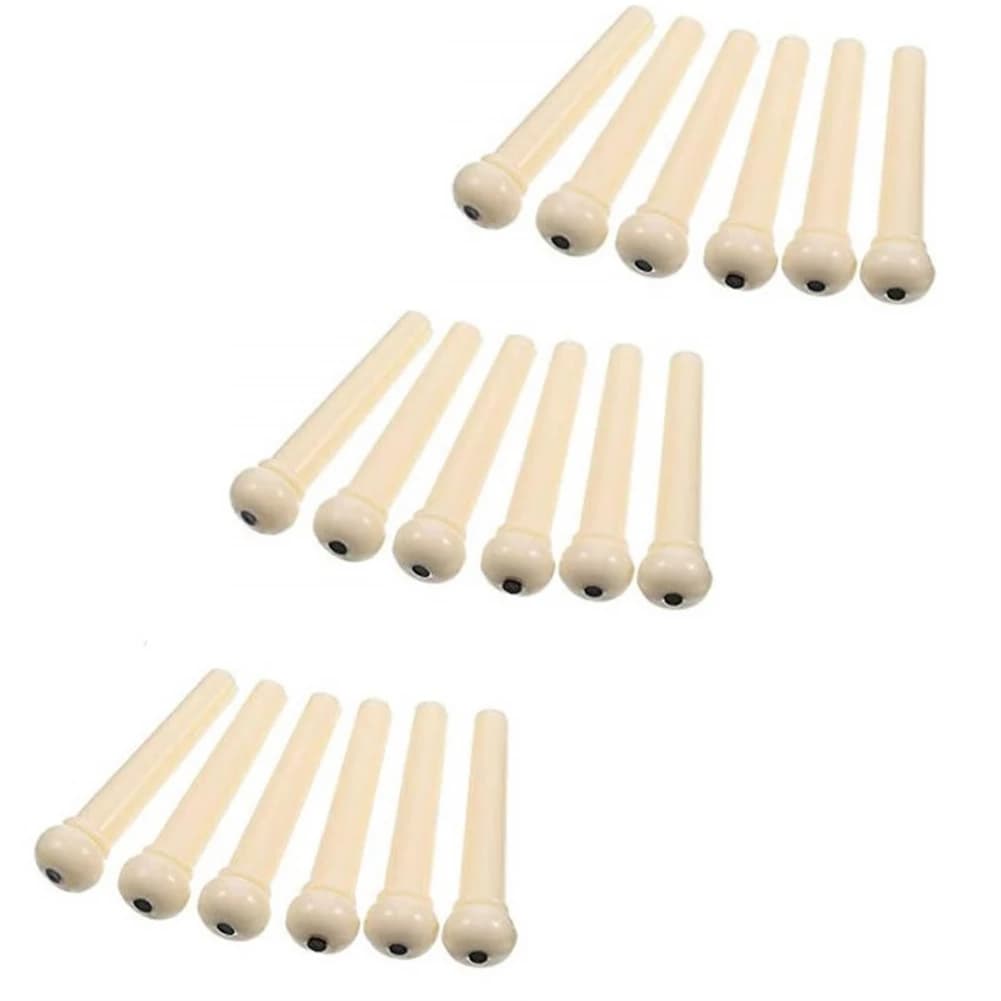 Migliora la tua chitarra con 12 perni per ponte in plastica, resistenti e stabili, adatti per chitarre acustiche, classiche, folk e ukulele.